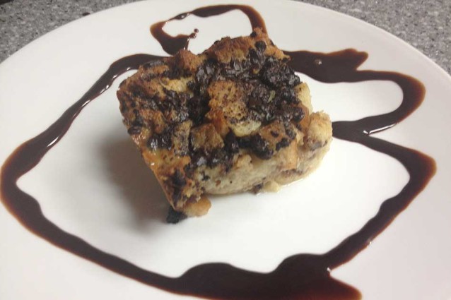 Dark Chocolate Bread Pudding